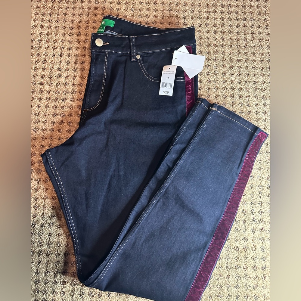 Dip Velvet panel jeans